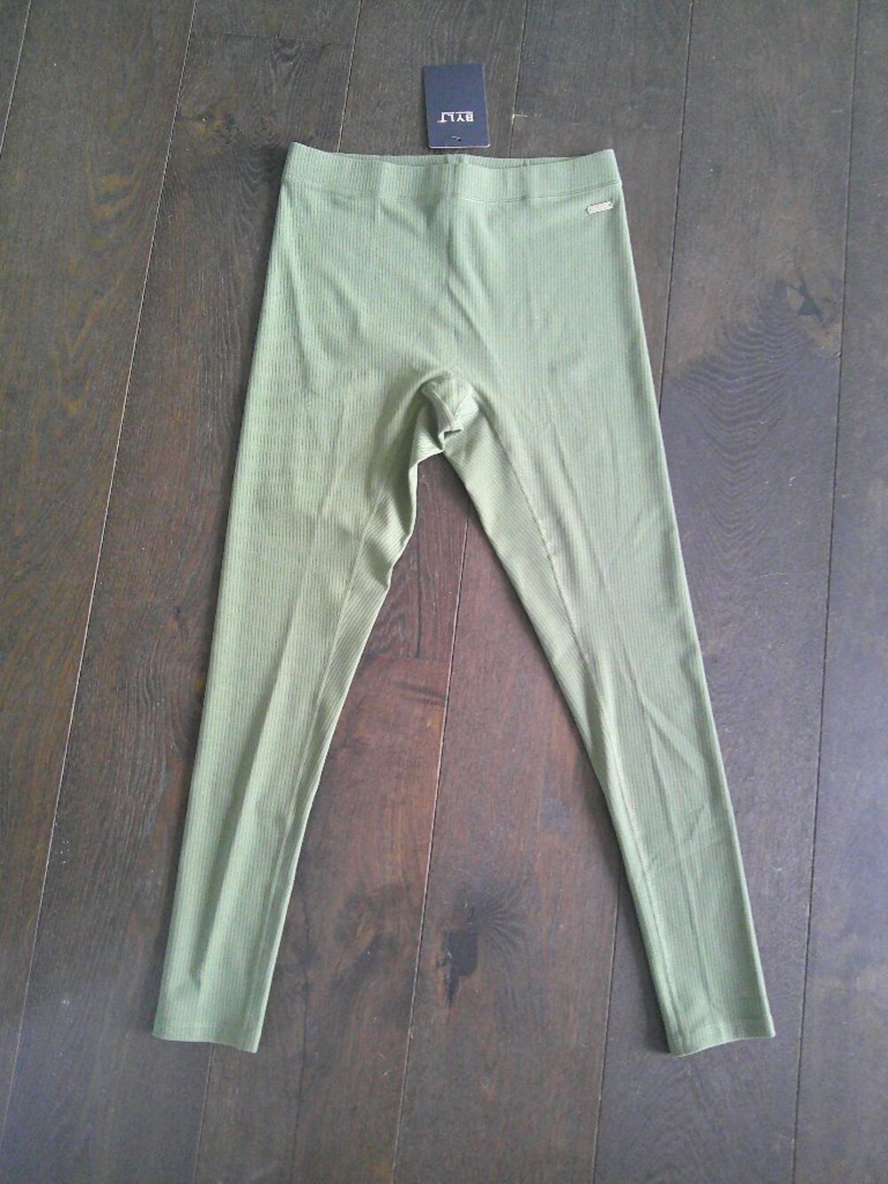 NWT BYLT Basics Women's Green Rib High Rise Legging